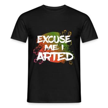 Excuse Me I Arted 6 - Männer T-Shirt - Schwarz - Vorne - AI Model Male 178 light (178cm)