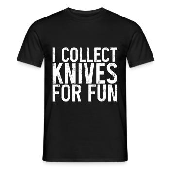 I Collect Knives For Fun 3 - Männer T-Shirt - Schwarz - Vorne - AI Model Male 178 light (178cm)