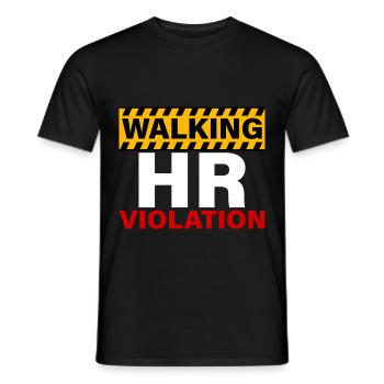 Violation de Walking Hr 4 - T-shirt homme - noir - Devant - AI Model Male 178 light (178cm)
