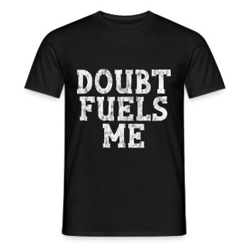 Le doute m’alimente 3 - T-shirt homme - noir - Devant - AI Model Male 178 light (178cm)