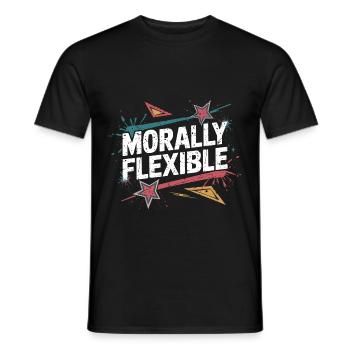 Morally Flexible 4 - Männer T-Shirt - Schwarz - Vorne - AI Model Male 178 light (178cm)