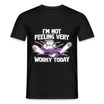 I'm Not Feeling Very Worky Today 4 - Men's T-Shirt - black - Front - AI Model Male 178 light (178cm)