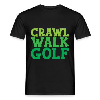 Crawl Walk Golf - Men's T-Shirt - black - Front - AI Model Male 178 light (178cm)
