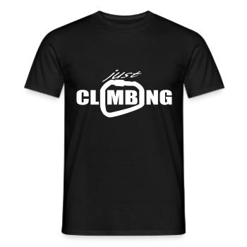 Klettern Bouldern Motiv Karabiner Shirt Trend - Männer T-Shirt - Schwarz - Vorne - AI Model Male 178 light (178cm)
