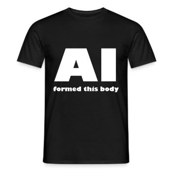 Artificial intelligence is coming - Men's T-Shirt - black - Front - AI Model Male 178 light (178cm)