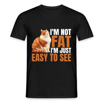I'm Not Fat, I'm Just Easy To See 42 - Men's T-Shirt - black - Front - AI Model Male 178 light (178cm)