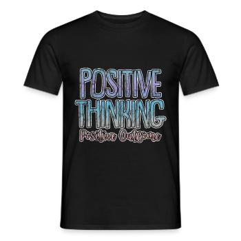 Pensée positive Résultat positif 3 - T-shirt homme - noir - Devant - AI Model Male 178 light (178cm)