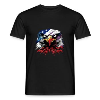 American Flag Freedom Eagle USA Pride - Männer T-Shirt - Schwarz - Vorne - AI Model Male 178 light (178cm)