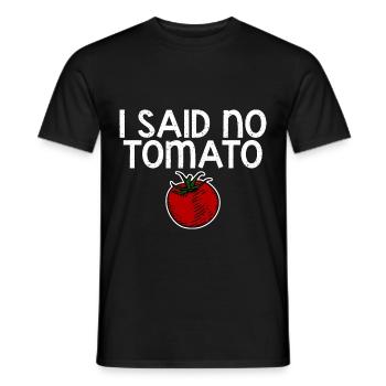 I Said No Tomato 4 - Men's T-Shirt - black - Front - AI Model Male 178 light (178cm)