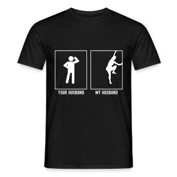 Your Husband - My Husband - Climbing Vector - Men's T-Shirt - black - Front - AI Model Male 178 light (178cm)