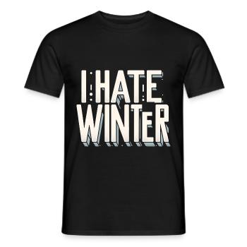 I Hate Winter 10 - Men's T-Shirt - black - Front - AI Model Male 178 light (178cm)