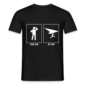Ton fils - Mon fils - Course à voile - T-shirt homme - noir - Devant - AI Model Male 178 light (178cm)