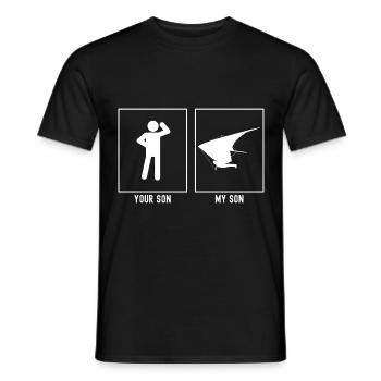 Votre Fils - Mon Fils - Sky Gliding Links - T-shirt homme - noir - Devant - AI Model Male 178 light (178cm)