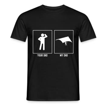 Dein Vater - Mein Vater - Segelfliegen - Männer T-Shirt - Schwarz - Vorne - AI Model Male 178 light (178cm)