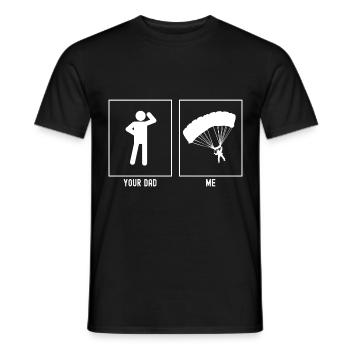 Your Father - I - Gliding heaven Ready for the Landu - Men's T-Shirt - black - Front - AI Model Male 178 light (178cm)