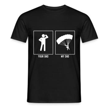 Your Father - My Father - Paragliding - Men's T-Shirt - black - Front - AI Model Male 178 light (178cm)