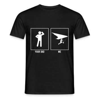 Ton Père - Moi - Glisser vers la droite - T-shirt homme - noir - Devant - AI Model Male 178 light (178cm)