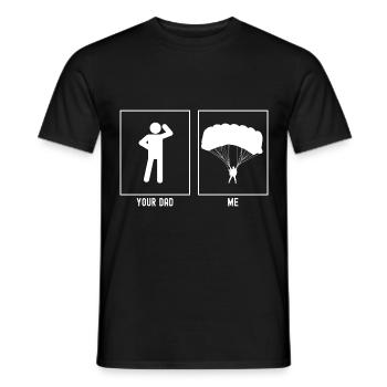 Ton Père - Moi - Parapente - T-shirt homme - noir - Devant - AI Model Male 178 light (178cm)