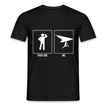 Ton Père - Moi - Vol à voile - Droite - T-shirt homme - noir - Devant - AI Model Male 178 light (178cm)