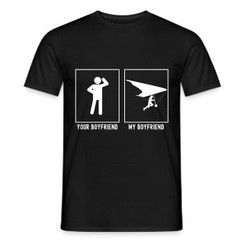 Your Friend - My Friend - Gliding Activity - Men's T-Shirt - black - Front - AI Model Male 178 light (178cm)