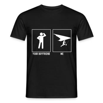 Dein Freund - Ich - Himmelsgleitflug Abheben - Männer T-Shirt - Schwarz - Vorne - AI Model Male 178 light (178cm)