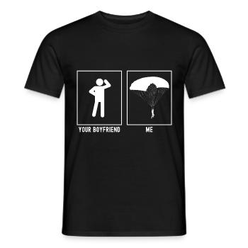 Your Friend - Me - Paragliding Solo - Men's T-Shirt - black - Front - AI Model Male 178 light (178cm)