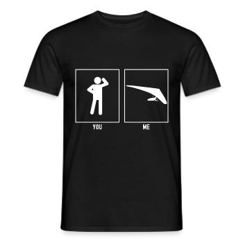 You - I - Himmelsgleißen Right - Men's T-Shirt - black - Front - AI Model Male 178 light (178cm)