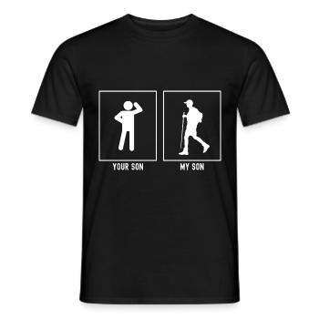 Ton fils - Mon fils - Wandering Man Links - T-shirt homme - noir - Devant - AI Model Male 178 light (178cm)