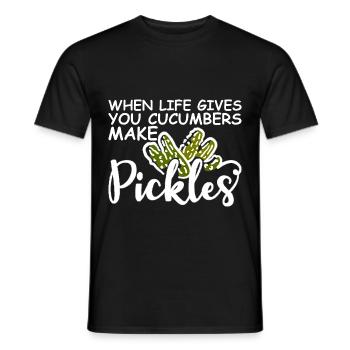 When Life Gives You Cucumbers, Make Pickles 2 - Männer T-Shirt - Schwarz - Vorne - AI Model Male 178 light (178cm)