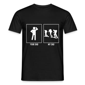 Ton père - Mon père - Trio de randonnée - T-shirt homme - noir - Devant - AI Model Male 178 light (178cm)