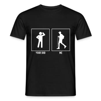 Ton père - Moi - Randonnée Homme - T-shirt homme - noir - Devant - AI Model Male 178 light (178cm)