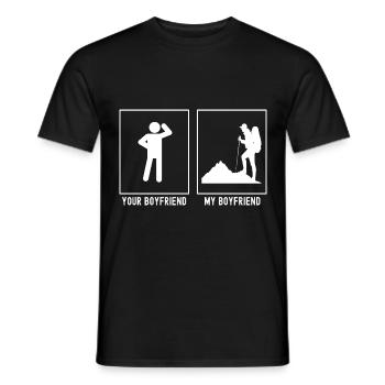 Votre ami - Mon ami - Randonnée en montée - T-shirt homme - noir - Devant - AI Model Male 178 light (178cm)