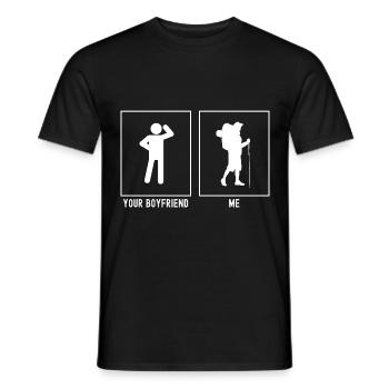 Ihr Freund - Ich - Wandernder Spaziergang - Männer T-Shirt - Schwarz - Vorne - AI Model Male 178 light (178cm)