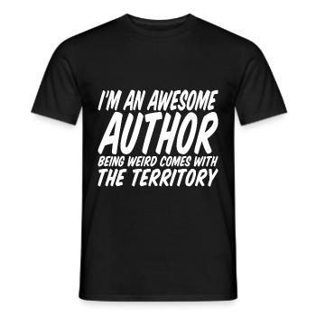 Je suis un auteur Être bizarre vient avec le territoire - T-shirt homme - noir - Devant - AI Model Male 178 light (178cm)