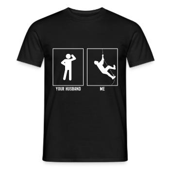 Ihr Ehemann - Ich - Wandklettern - Männer T-Shirt - Schwarz - Vorne - AI Model Male 178 light (178cm)