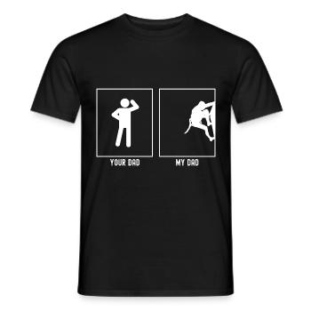Dein Vater - Mein Vater - Klettern Schwierig - Männer T-Shirt - Schwarz - Vorne - AI Model Male 178 light (178cm)