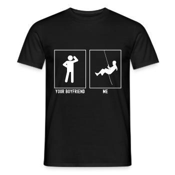 Votre ami - moi - Escalade Rappel - T-shirt homme - noir - Devant - AI Model Male 178 light (178cm)