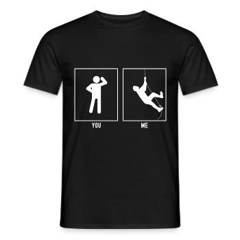 Sie - Ich - Wandklettern - Männer T-Shirt - Schwarz - Vorne - AI Model Male 178 light (178cm)