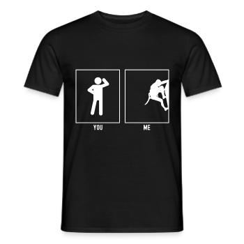 You - Me - Climbing Right - Men's T-Shirt - black - Front - AI Model Male 178 light (178cm)