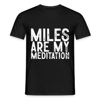 Les miles sont ma méditation - T-shirt homme - noir - Devant - AI Model Male 178 light (178cm)