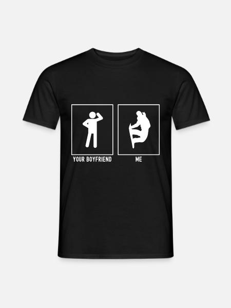 Dein Freund - Ich - Snowboarding Extrem Trick - Männer T-Shirt - Schwarz