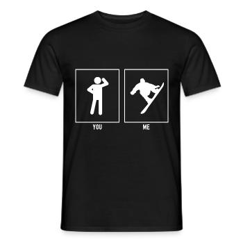 Vous - Moi - Professionnel du snowboard - T-shirt homme - noir - Devant - AI Model Male 178 light (178cm)