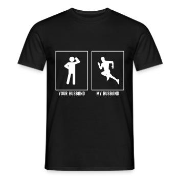 Votre mari - Mon mari - Running Sprint - T-shirt homme - noir - Devant - AI Model Male 178 light (178cm)