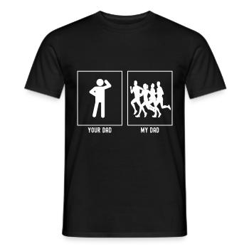 Ton père - Mon père - Course de groupe - T-shirt homme - noir - Devant - AI Model Male 178 light (178cm)