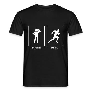 Dein Vater - Mein Vater - Laufen Sprint - Männer T-Shirt - Schwarz - Vorne - AI Model Male 178 light (178cm)