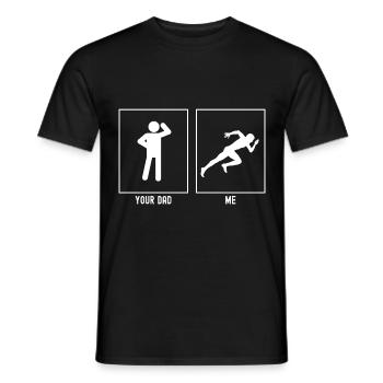 Ton père - moi - course extrême - T-shirt homme - noir - Devant - AI Model Male 178 light (178cm)