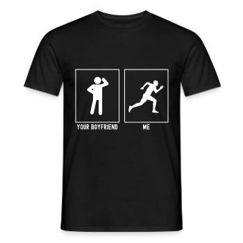 Votre ami - Moi - Running Man Vector - T-shirt homme - noir - Devant - AI Model Male 178 light (178cm)