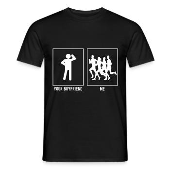 Your Friend - Me - Running Group - Men's T-Shirt - black - Front - AI Model Male 178 light (178cm)
