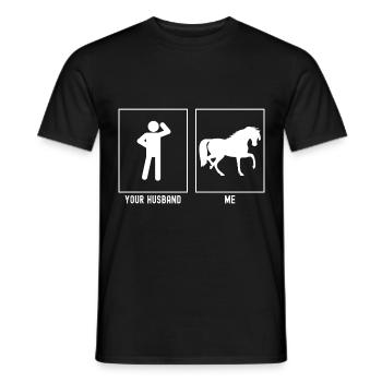 Ihr Ehemann - Ich - Pferd auf einem Bein - Männer T-Shirt - Schwarz - Vorne - AI Model Male 178 light (178cm)