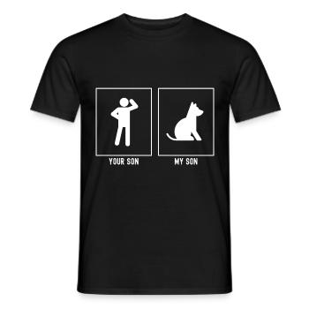 Your son - My son - dog - Men's T-Shirt - black - Front - AI Model Male 178 light (178cm)